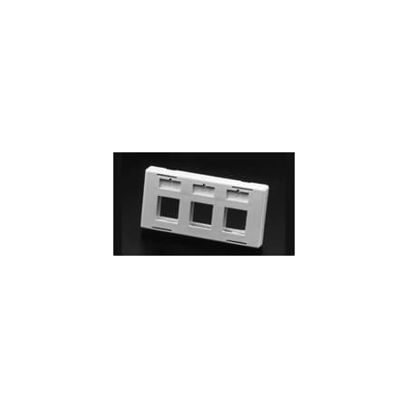 Commscope 3-PORT FACEPLATE WITH ICONS, FOR MODULAR FURNITURE, BLACK, 66441143-04 6644 1 143-04